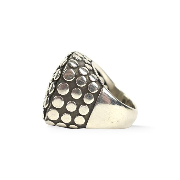 John Hardy Sterling Silver Dot Square Cocktail Ring.                 |Size: 7| - Picture 7 of 11